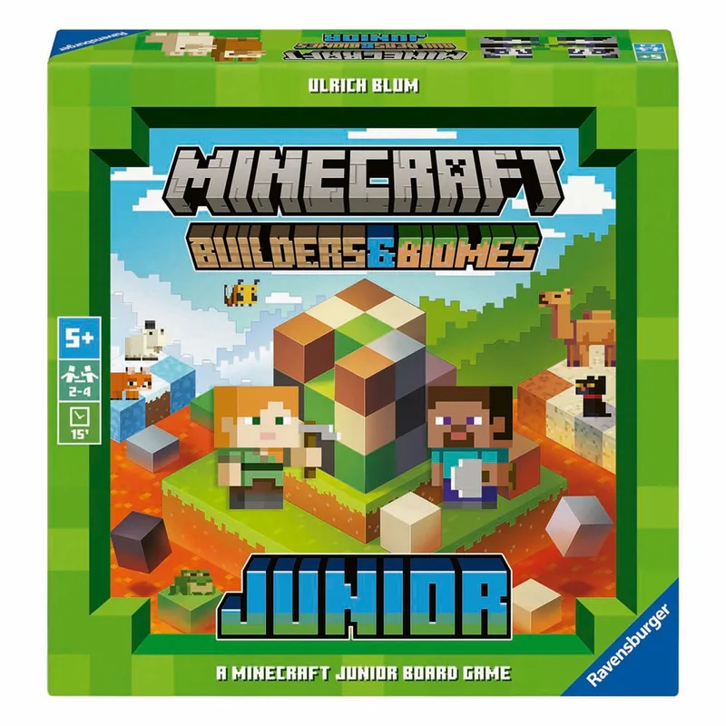 Minecraft Builder & Biomes Junior - Bordspel - Vanaf 7 Jaar de Ravensburger – boîte