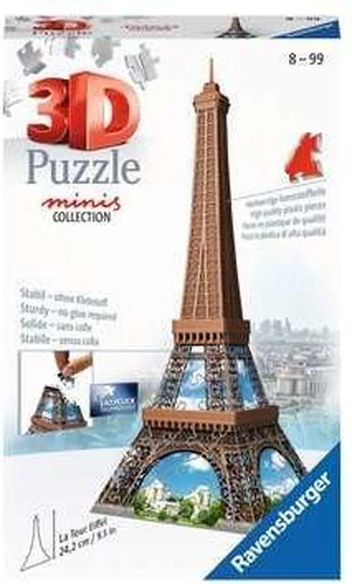 Mini Eiffel Tower 3D-puzzel 54 stuk(s) Gebouwen van Ravensburger, editie Meerkleurig – doos