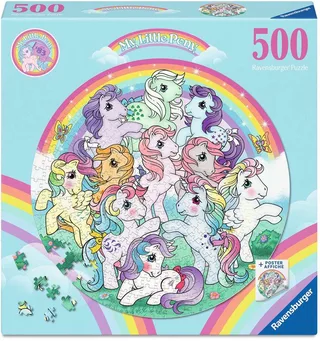My Little Pony Circle of Colors Puzzel 500 Stukjes Rond fra Ravensburger, Flerfarvet-udgave – æske 1 af 2