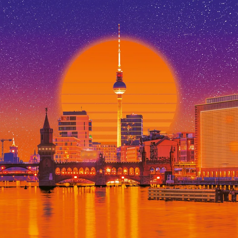 Neon Berlin Puzzel 500 Stukjes | Moderne Stadsgezicht Legpuzzel | Neon Collection de Ravensburger – boîte 3 sur 3