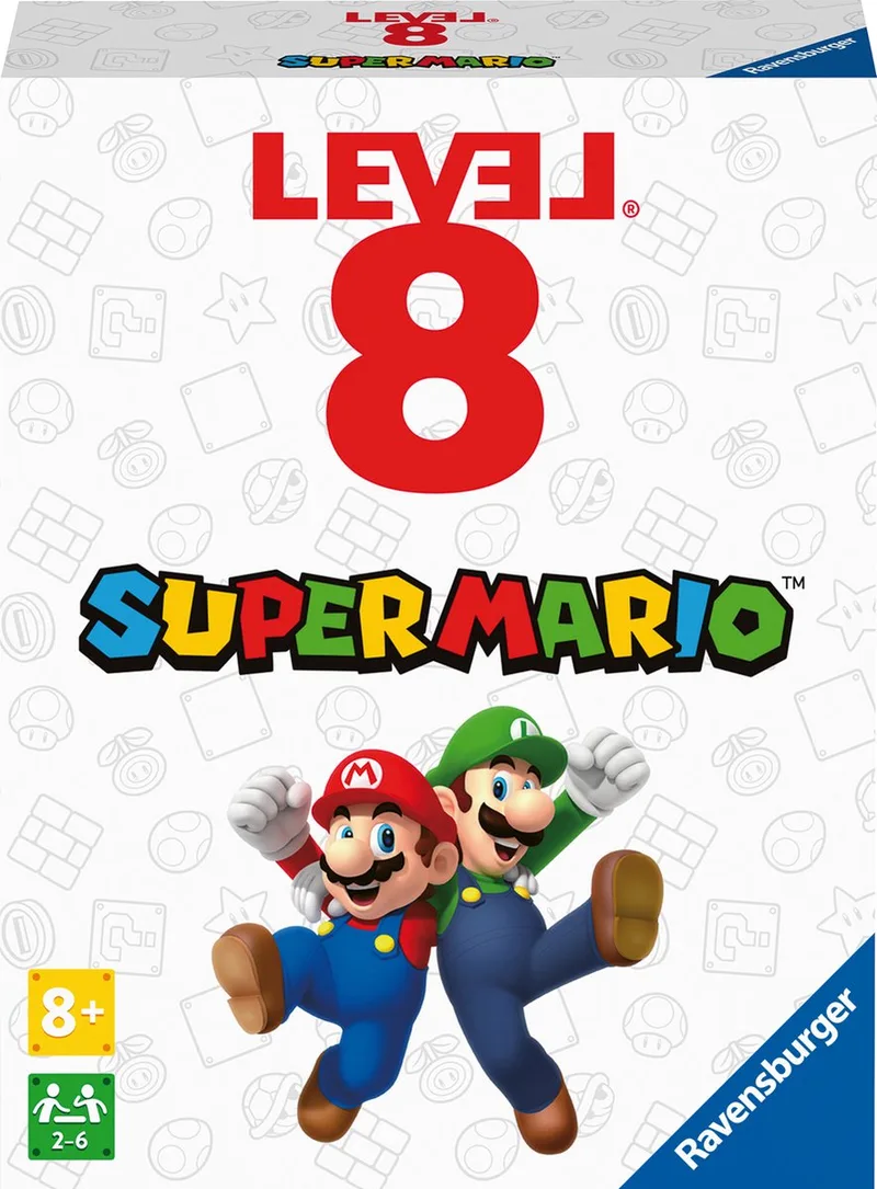 Nintendo Super Mario Level 8 - Nederlands Kaartspel fra Ravensburger – æske