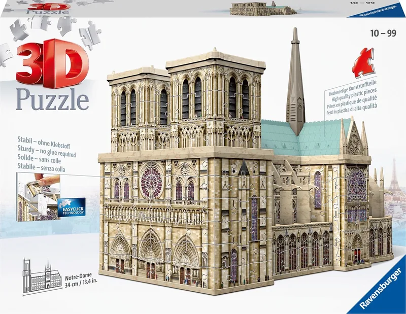 Notre Dame Parijs - 3D puzzel gebouw - 324 stukjes from Ravensburger, Multicolour edition – box