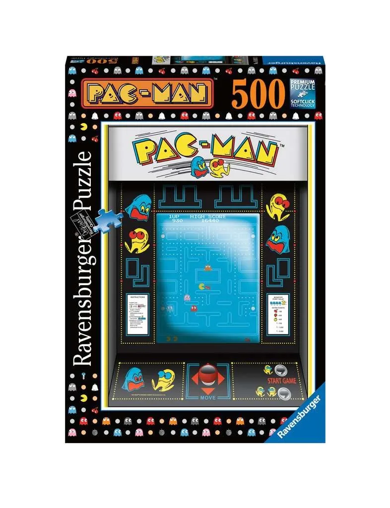 Pac Man Arcade Game (500 Stukjes) von Ravensburger – Schachtel