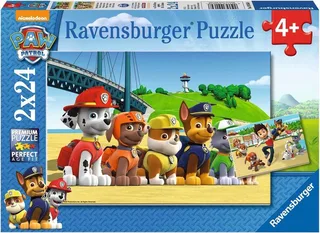 PAW Patrol: Dappere honden - 2x24 stukjes - kinderpuzzel van Ravensburger, editie Meerkleurig – doos 1 van 3