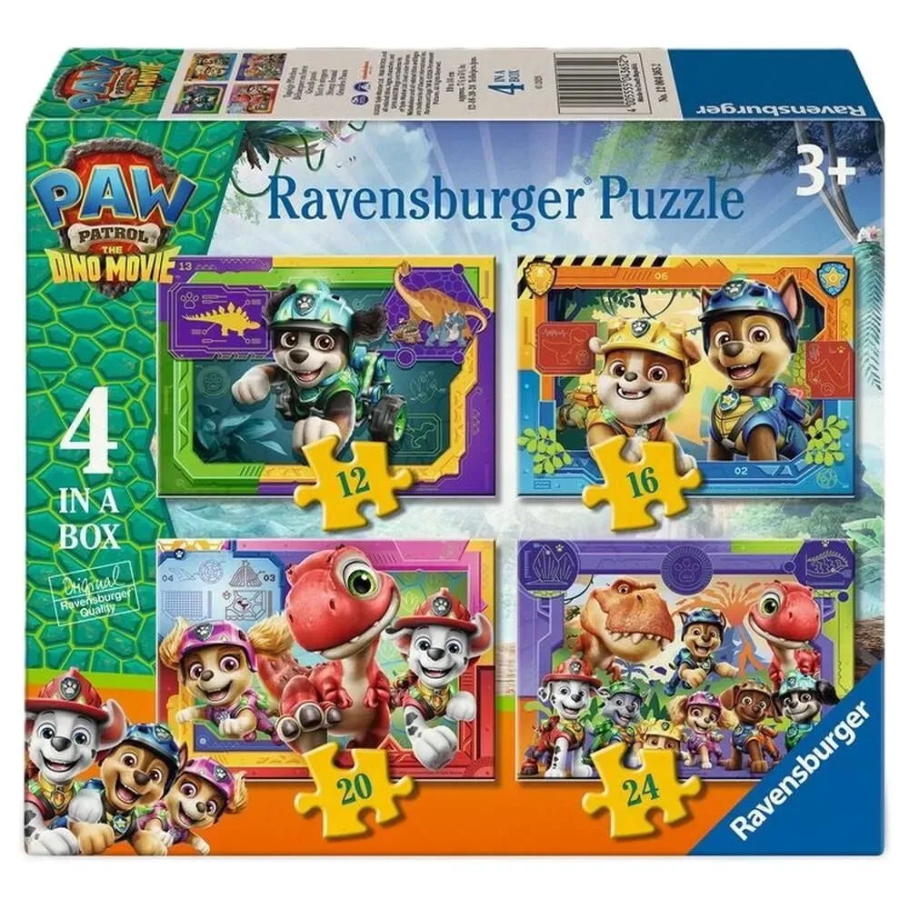 Paw Patrol Dino Movie 12-16-20-24pcs Puslespil fra Ravensburger – æske