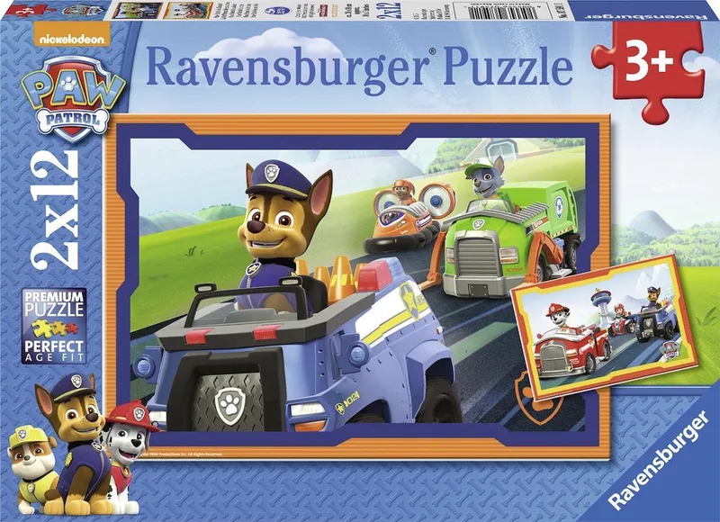 PAW Patrol in actie - 2 x 12 stukjes - kinderpuzzel from Ravensburger, Multicolour edition – box 1 of 3