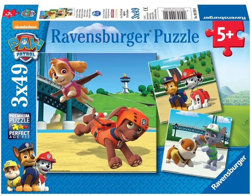 PAW Patrol: Team op 4 Poten - 3x49 stukjes - kinderpuzzel from Ravensburger, Multicolour edition – box