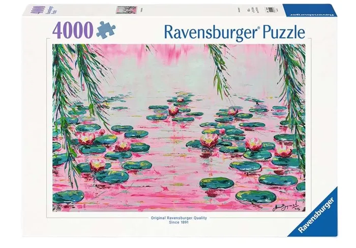 Pink Water Lilies (4000) fra Ravensburger – æske