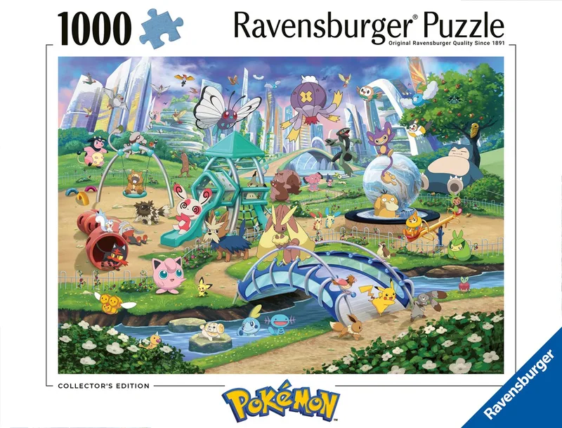 PokÃ©mon Eevee in het Park legpuzzel - 1000 stukjes de Ravensburger, édition Multicolore – boîte