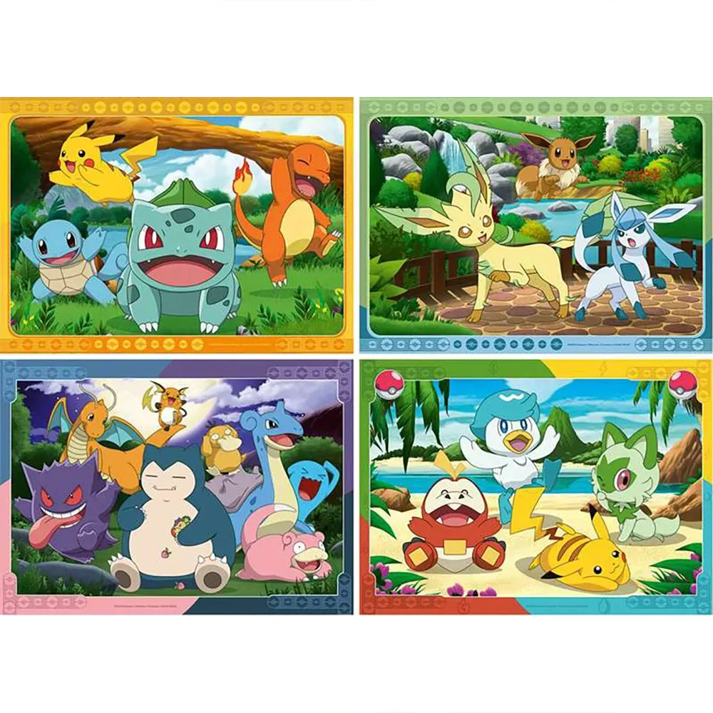 Pokemon 4x100pcs Puzzel van Ravensburger – doos