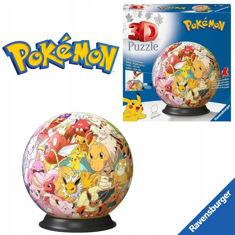 Pokemon Bol Puzzel - 72 Delen Educatief Speelgoed von Ravensburger, Ausgabe Mehrfarbig – Schachtel