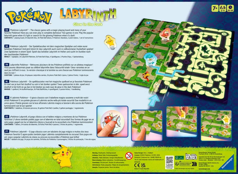 Pokémon Labyrinth Glow in the Dark - Strategisch von Ravensburger – Schachtel 3 von 3