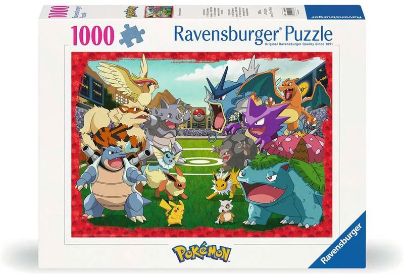 Pokémon legpuzzel 1000 stukjes - cartoon puzzel voor volwassenen. from Ravensburger, Multicolour edition – box 1 of 2