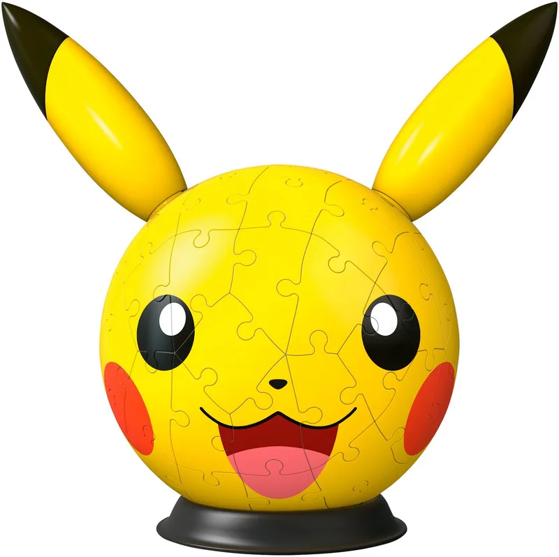 Pokémon Pikachu met Oren 3D Puzzelbal - 72 Stukjes - Vanaf 6 Jaar von Ravensburger, Ausgabe Mehrfarbig – Schachtel 3 von 5