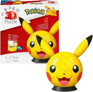Pokémon Pikachu met Oren 3D Puzzelbal - 72 Stukjes - Vanaf 6 Jaar von Ravensburger, Ausgabe Mehrfarbig – Schachtel 4 von 5