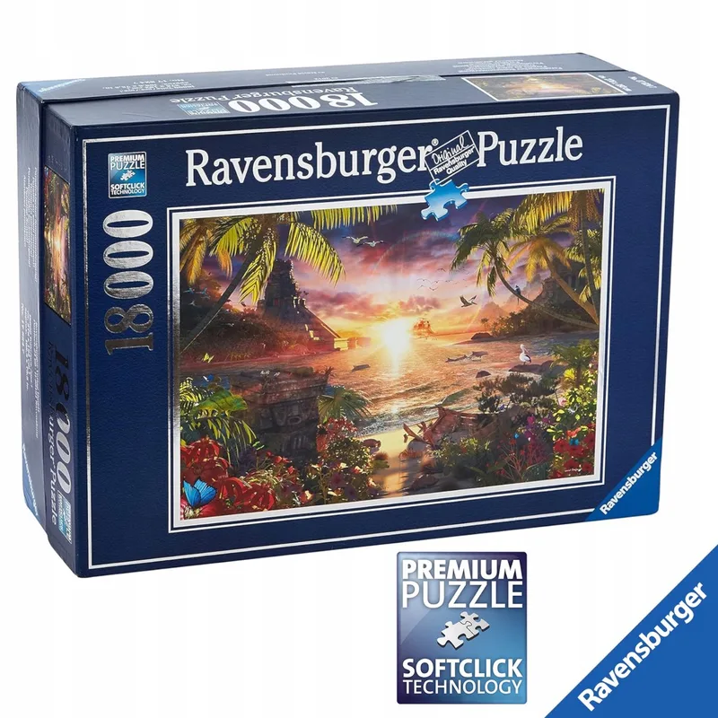 Premium Puzzel 18000 Stukjes Paradijselijke Zonsondergang von Ravensburger, Ausgabe Mehrfarbig – Schachtel
