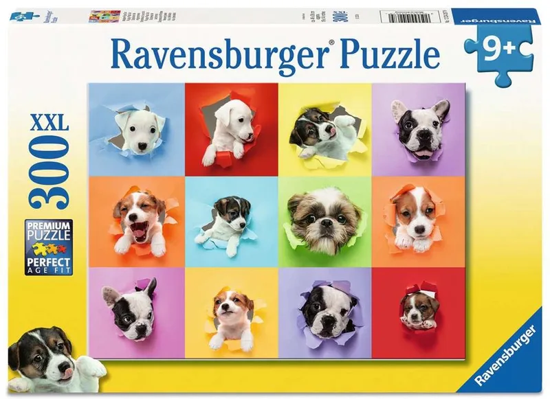 Puppy Pop Out Puzzel 300 XXL Stukjes | Kinderpuzzel met Puppy’s | Vanaf 9 Jaar van Ravensburger – doos