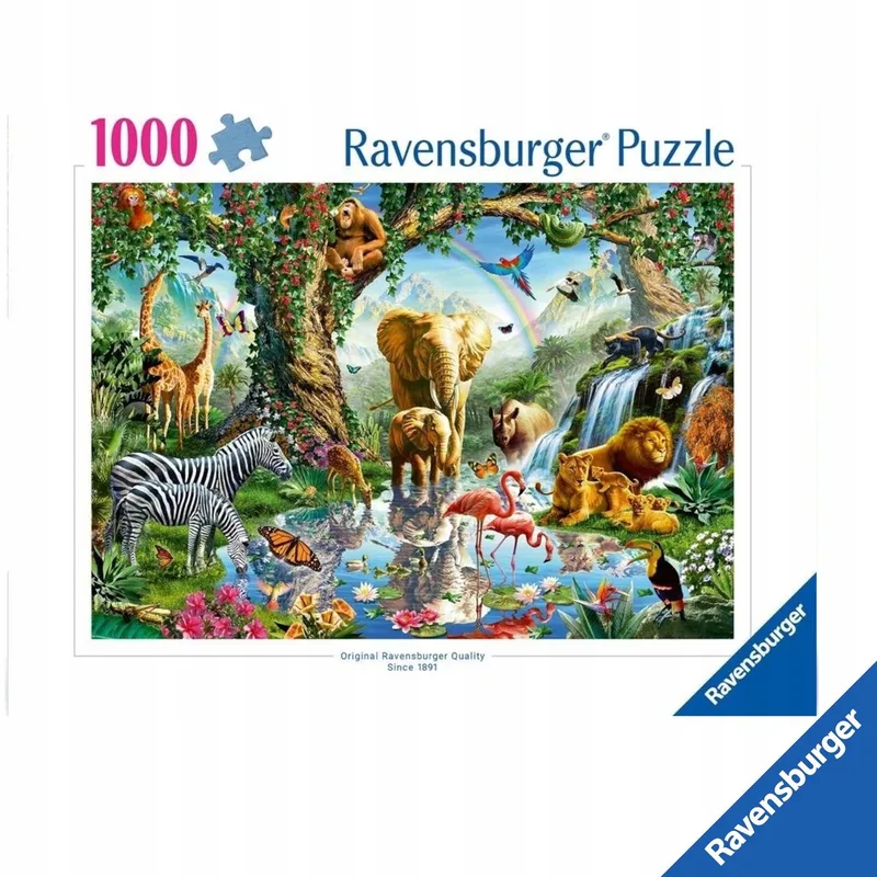 Puzzel 1000 Stukjes Jungle Avontuur from Ravensburger, Multicolour edition – box