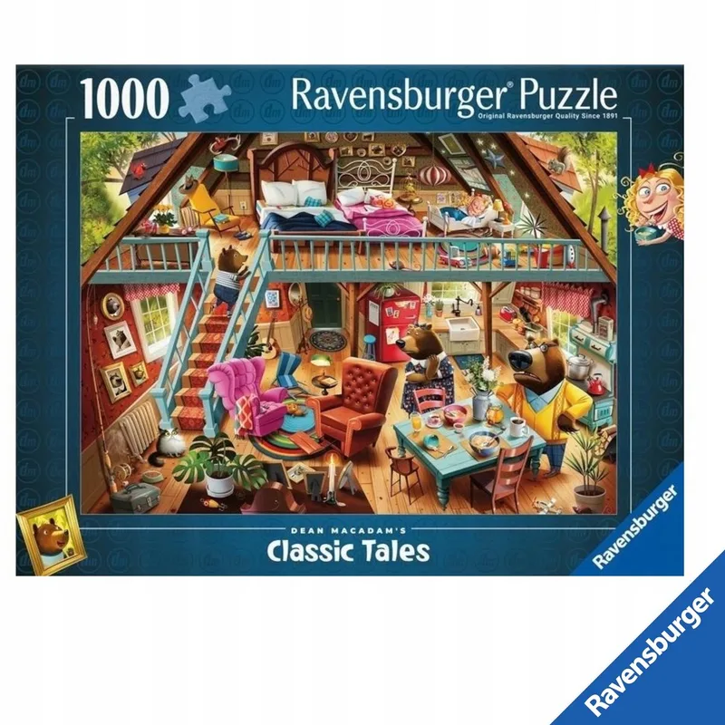 Puzzel 1000 Stukken - Klassieke Verhalen: Het Ontvoeren van Goudlokje de Ravensburger – boîte
