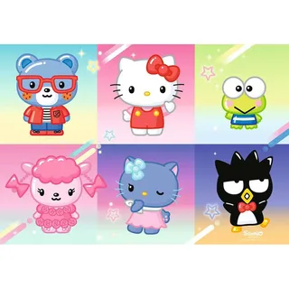puzzel 2 puzzels - Hello Kitty - 24 stukjes. de Ravensburger, édition Multicolore – boîte 2 sur 4