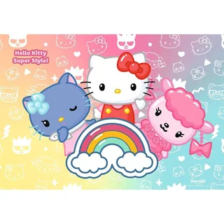 puzzel 2 puzzels - Hello Kitty - 24 stukjes. de Ravensburger, édition Multicolore – boîte 3 sur 4