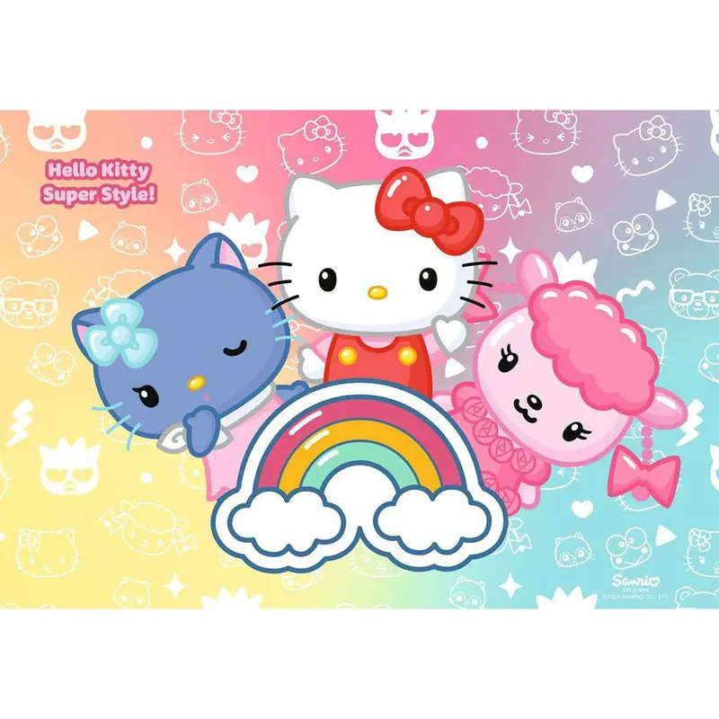 puzzel 2 puzzels - Hello Kitty - 24 stukjes. de Ravensburger, édition Multicolore – boîte 3 sur 4