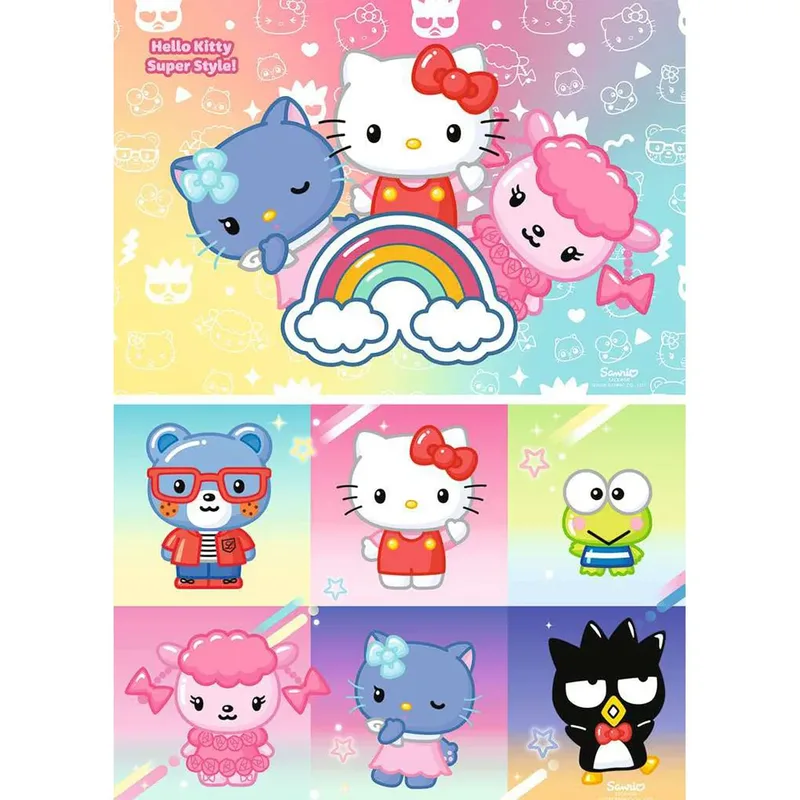 puzzel 2 puzzels - Hello Kitty - 24 stukjes. de Ravensburger, édition Multicolore – boîte 4 sur 4