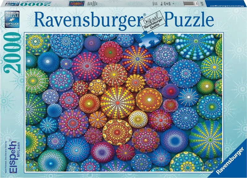 Puzzel 2000 Stukjes: Regenboog Mandala from Ravensburger, Multicolour edition – box