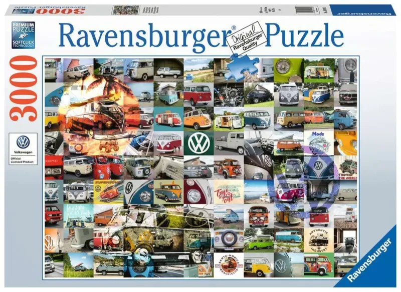 puzzel 99 VW Bulli Moments - Legpuzzel - 3000 stukjes van Ravensburger, editie Meerkleurig – doos 2 van 2