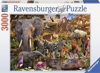 puzzel Afrikaanse dierenwereld - Legpuzzel - 3000 stukjes van Ravensburger, editie Meerkleurig – doos 1 van 2