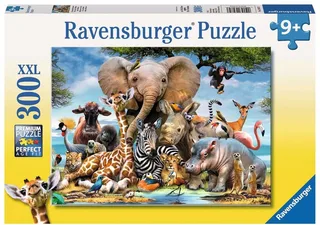 puzzel Afrikaanse vrienden - Legpuzzel - 300 stukjes van Ravensburger, editie Meerkleurig – doos 1 van 2