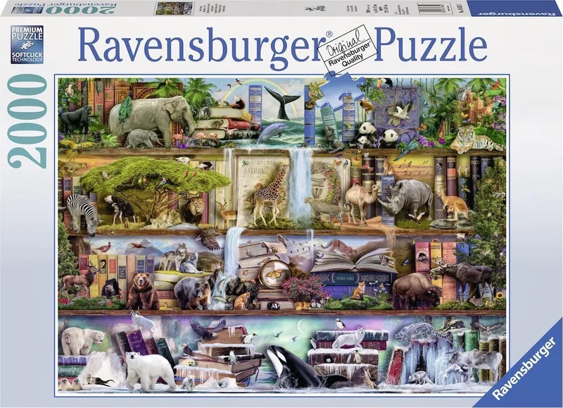 puzzel Aimee Stewart Wild Kingdom Shelves - Legpuzzel - 2000 stukjes van Ravensburger, editie Meerkleurig – doos