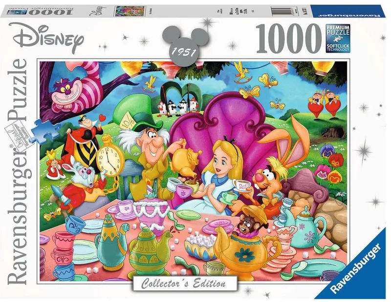 puzzel Alice in Wonderland - legpuzzel - 1000 stukjes de Ravensburger, édition Multicolore – boîte
