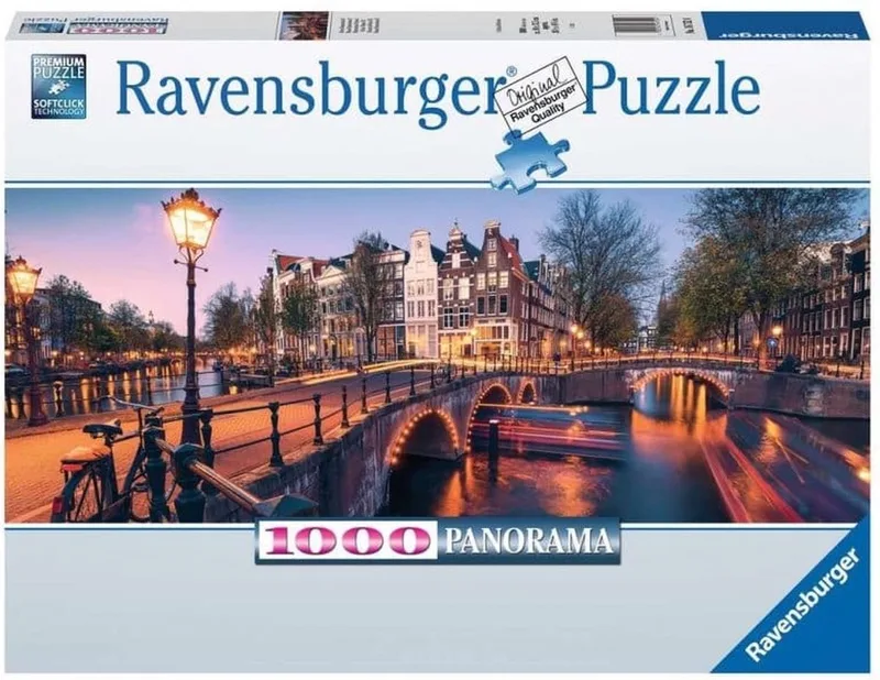 puzzel Amsterdam by Night - legpuzzel 1000 stukjes. from Ravensburger, Multicolour edition – box 1 of 2