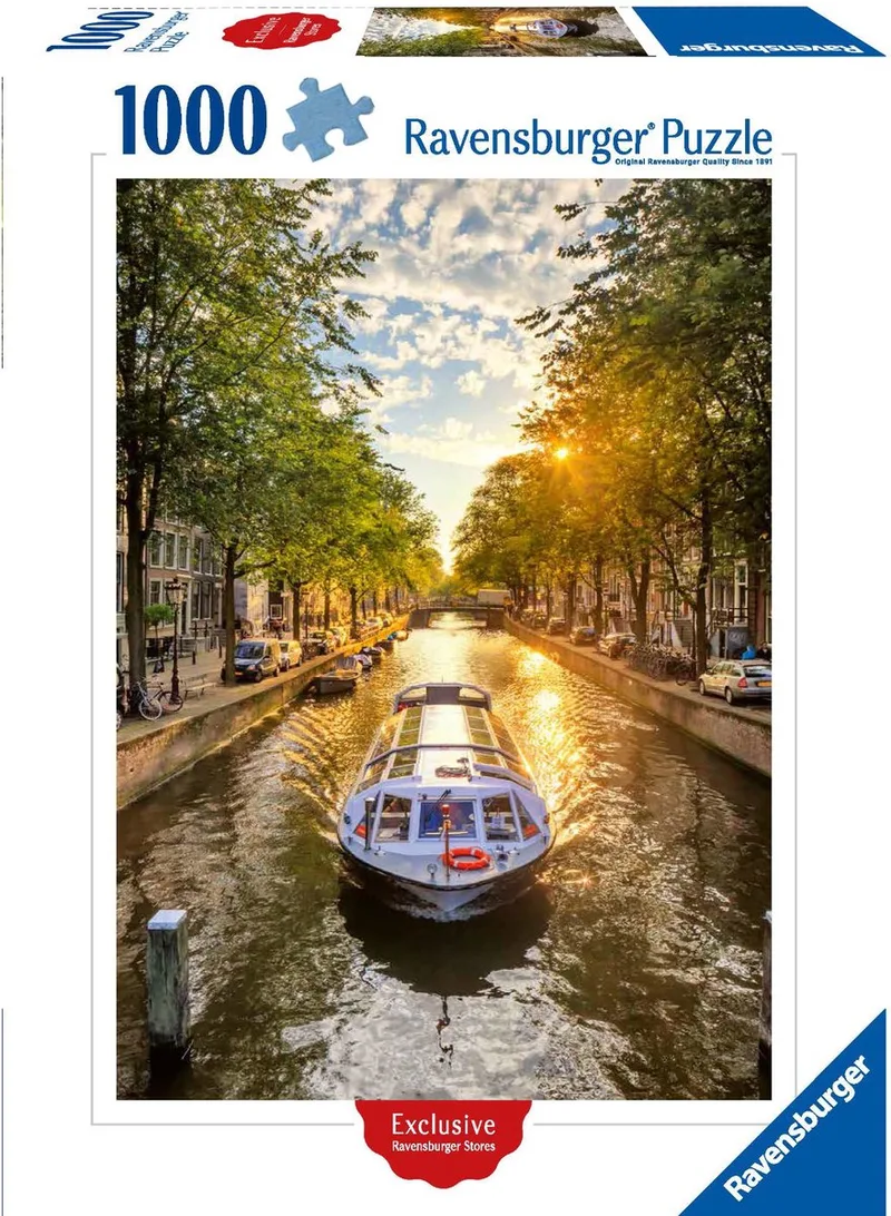 puzzel Amsterdam rondvaartboot 1000 stukjes puzzel. from Ravensburger, Multicolour edition – box