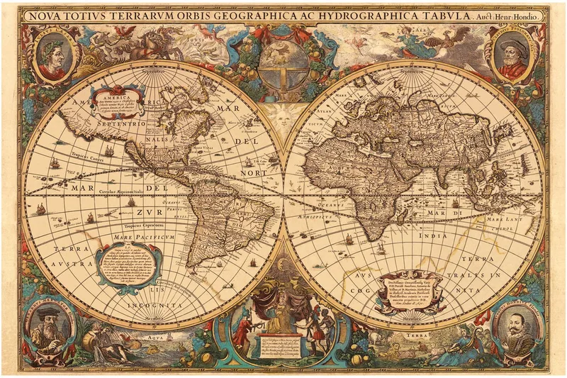 puzzel Antieke wereldkaart - Legpuzzel - 5000 stukjes von Ravensburger, Ausgabe Mehrfarbig – Schachtel 2 von 2