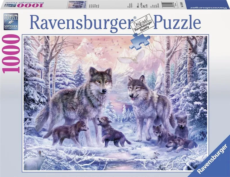 puzzel Arctische wolven - Legpuzzel - 1000 stukjes van Ravensburger, editie Meerkleurig – doos