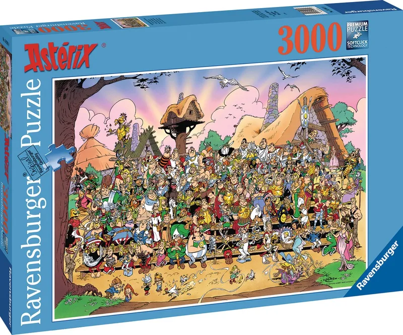 puzzel Astérix & Obélix - 3000 stukjes - stripfiguren. van Ravensburger, editie Meerkleurig – doos