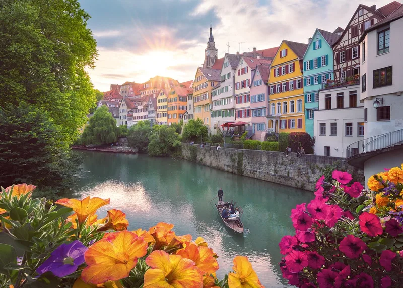puzzel Ausflug nach Tübingen - Legpuzzel - 1000 stukjes van Ravensburger, editie Meerkleurig – doos