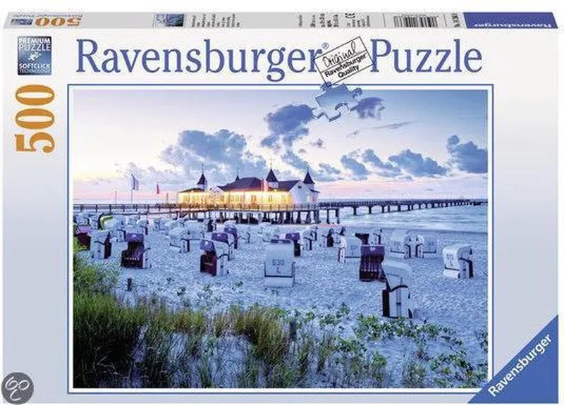 puzzel Avondstemming op Usedom - Legpuzzel - 500 stukjes van Ravensburger, editie Meerkleurig – doos