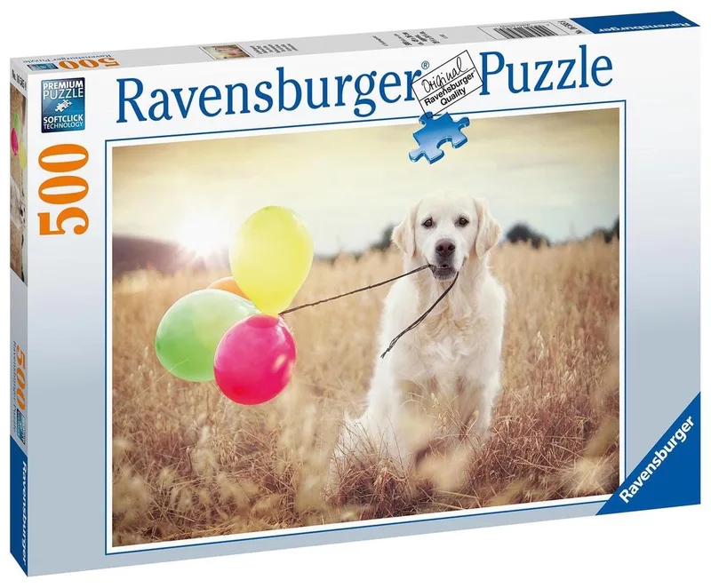 puzzel Ballonnen feestje - Legpuzzel - 500 stukjes van Ravensburger, editie Meerkleurig – doos