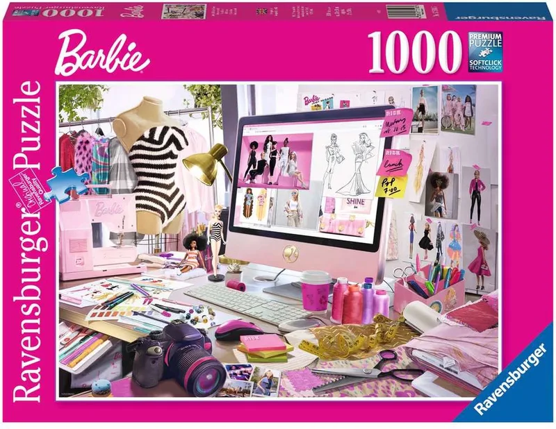 puzzel Barbie, Mode-icoon - Legpuzzel - 1000 stukjes van Ravensburger, editie Meerkleurig – doos