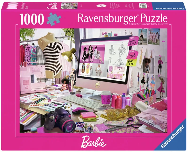 puzzel Barbie, Mode-icoon - Legpuzzel - 1000 stukjes van Ravensburger, editie Meerkleurig – doos