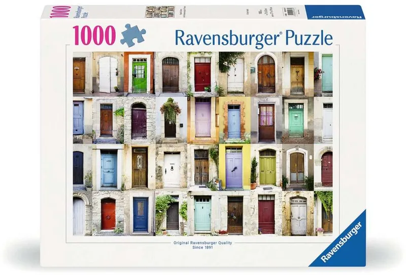 puzzel Beautiful Doors in the Provence - Legpuzzel - 1000 stukjes de Ravensburger, édition Multicolore – boîte 1 sur 2