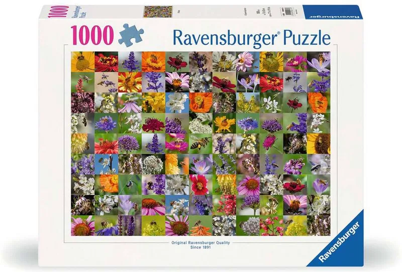 puzzel Bienen - legpuzzel 1000 stukjes bloemen dieren. de Ravensburger, édition Multicolore – boîte 1 sur 2