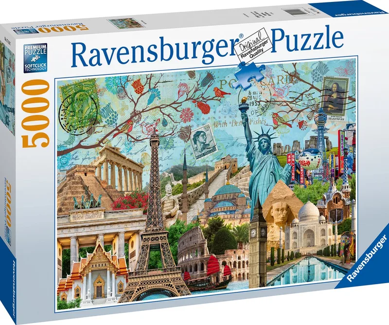 puzzel Big City Collage - Legpuzzel - 5000 stukjes from Ravensburger, Multicolour edition – box