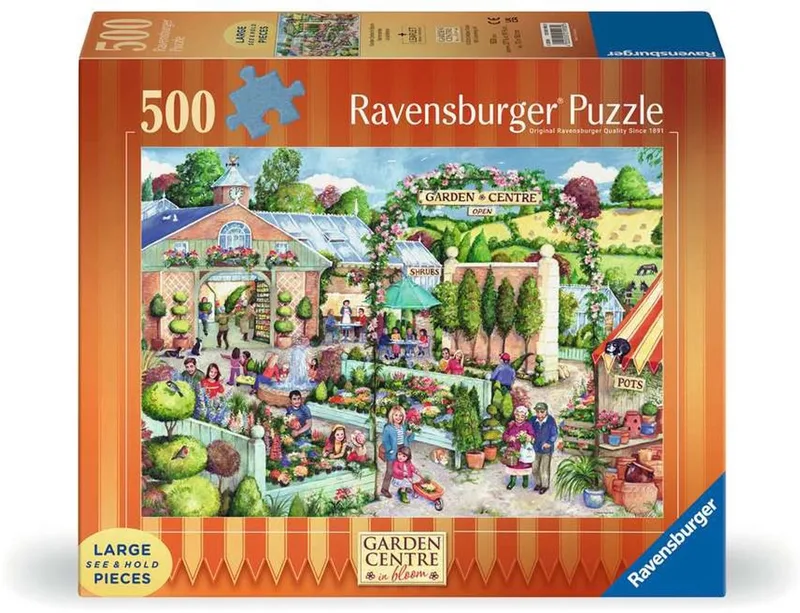 Puzzel -Bloeiend Tuincentrum - 500 XL stukjes van Ravensburger, editie Meerkleurig – doos