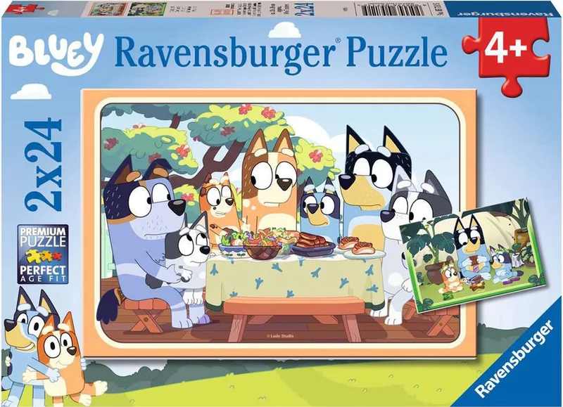 puzzel Bluey - Legpuzzel - 2x24 stukjes de Ravensburger, édition Multicolore – boîte 1 sur 3