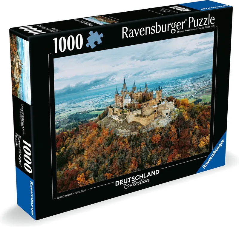 le leader européen du puzzle Puzzle Château de Hohenzollern - 1000 pièces de Ravensburger, édition Multicolore – boîte 1 sur 2