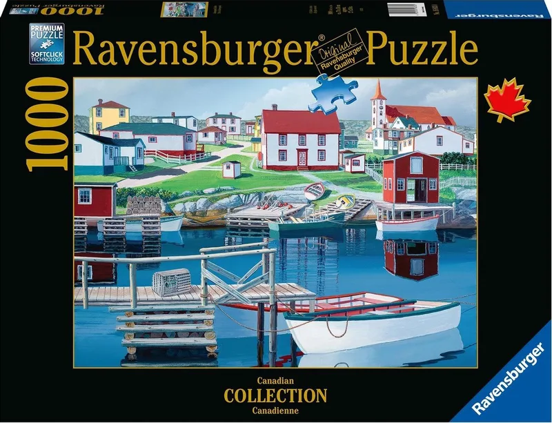puzzel Canadian Collection Haven in Greenspond - Legpuzzel - 1000 stukjes from Ravensburger, Multicolour edition – box